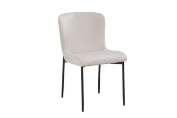 Elsie Spisestol Fløyel - Beige - Møbler - Stoler - Spisestuestoler & kjøkkenstoler