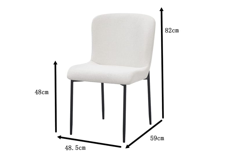 Elsie Spisestol - Hvit - Møbler - Stoler - Spisestuestoler & kjøkkenstoler