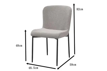 Elsie Spisestol - Lys grå - Møbler - Stoler - Spisestuestoler & kjøkkenstoler