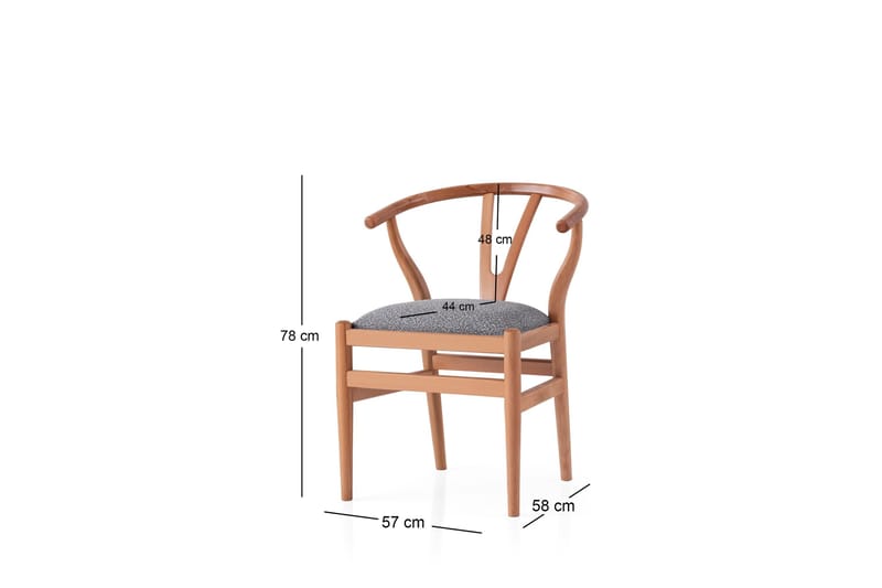 Erich Lenestol - Eik/Blå - Møbler - Stoler - Spisestuestoler & kjøkkenstoler