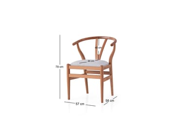 Erich Lenestol - Eik/Krem - Møbler - Stoler - Spisestuestoler & kjøkkenstoler