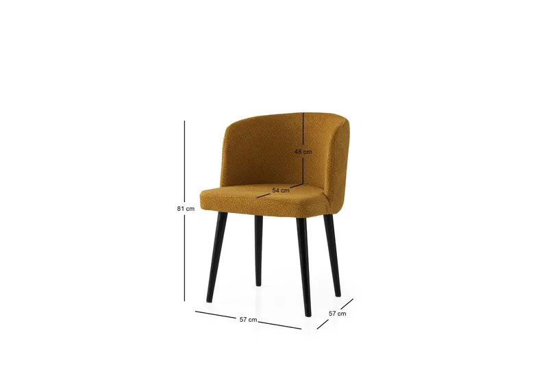 Errol Spisestol - Svart/Gul - Møbler - Stoler - Spisestuestoler & kjøkkenstoler