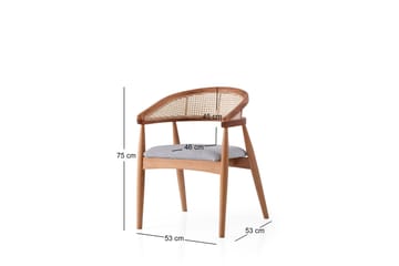 Esau Lenestol - Eik/Blå - Møbler - Stoler - Spisestuestoler & kjøkkenstoler