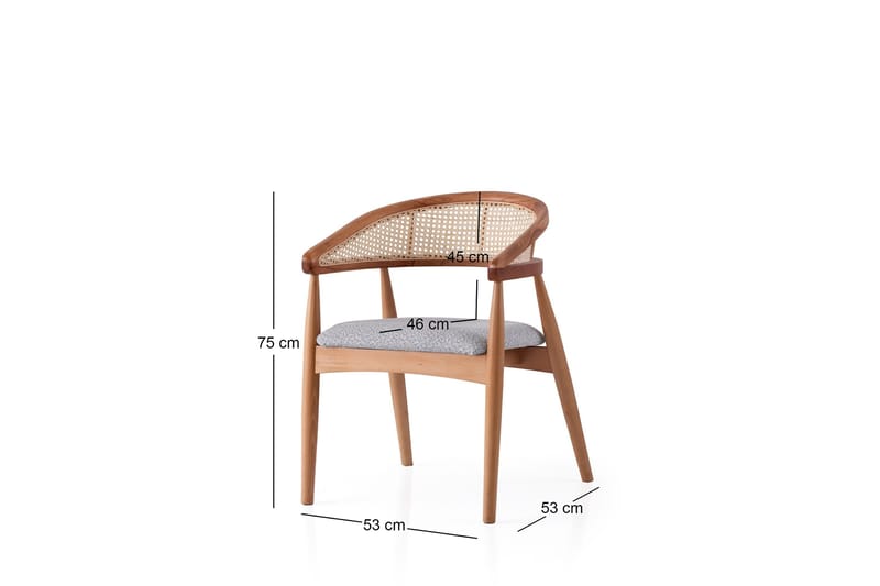 Esau Lenestol - Eik/Blå - Møbler - Stoler - Spisestuestoler & kjøkkenstoler