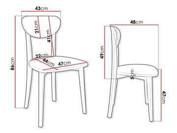 Esher spisestol - hvit, beige - Møbler - Stoler - Spisestuestoler & kjøkkenstoler