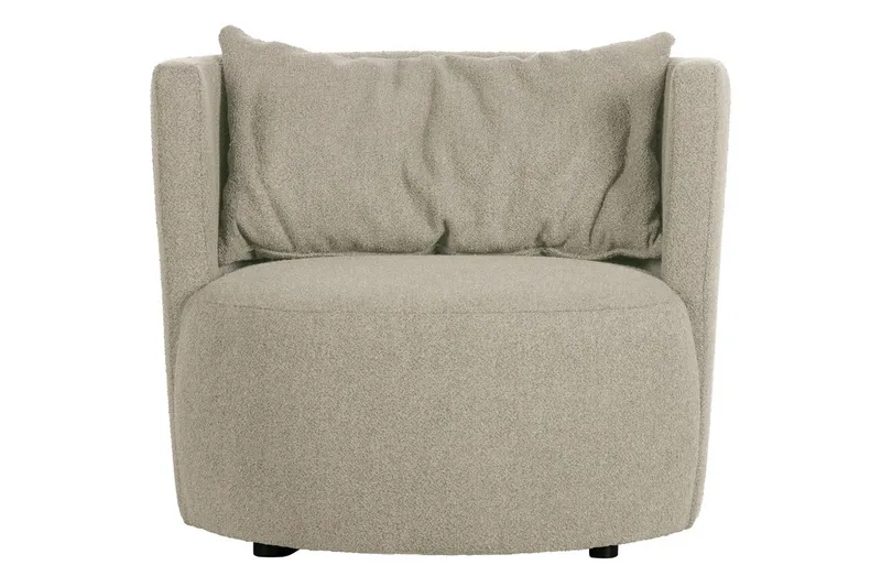 Explore Rund Lenestol i Bouclé - Beige - Møbler - Stoler - Lenestoler