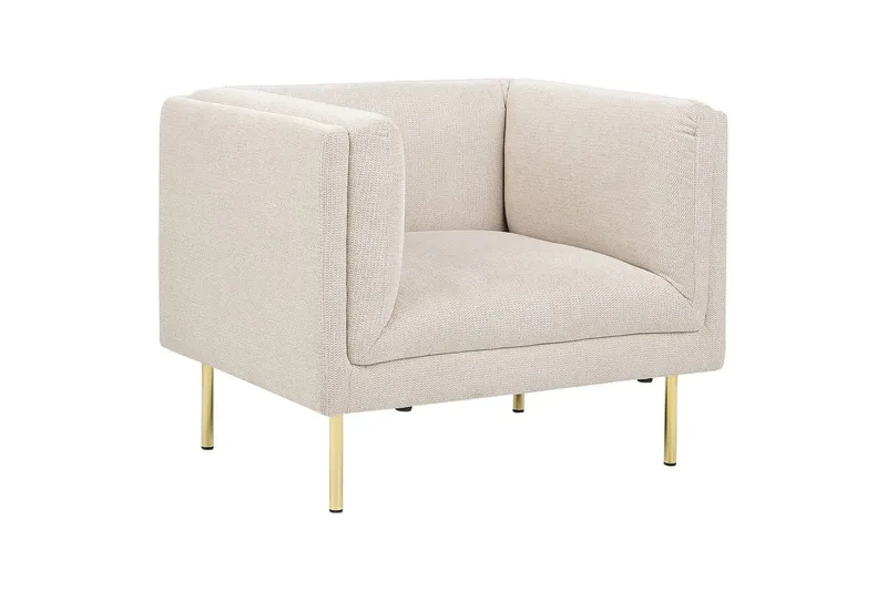 Fåtölj Beige, Guld