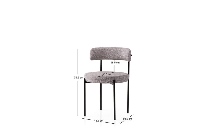 Faria Spisestol - Svart/Grå - Møbler - Stoler - Spisestuestoler & kjøkkenstoler