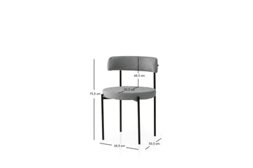 Faria Spisestol - Svart/Mørkegrå - Møbler - Stoler - Spisestuestoler & kjøkkenstoler