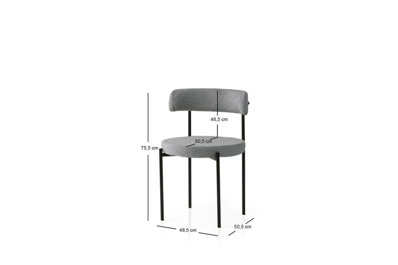 Faria Spisestol - Svart/Mørkegrå - Møbler - Stoler - Spisestuestoler & kjøkkenstoler
