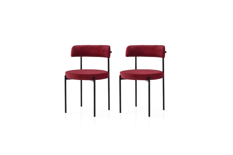 Faria Spisestol, Svart/Rød