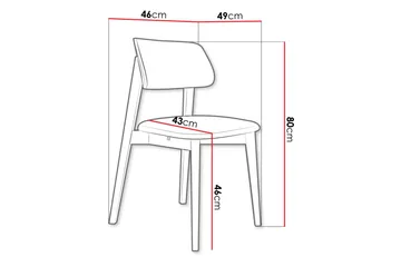 Ferrara Spisestol - Grå/Svart - Møbler - Stoler - Spisestuestoler & kjøkkenstoler