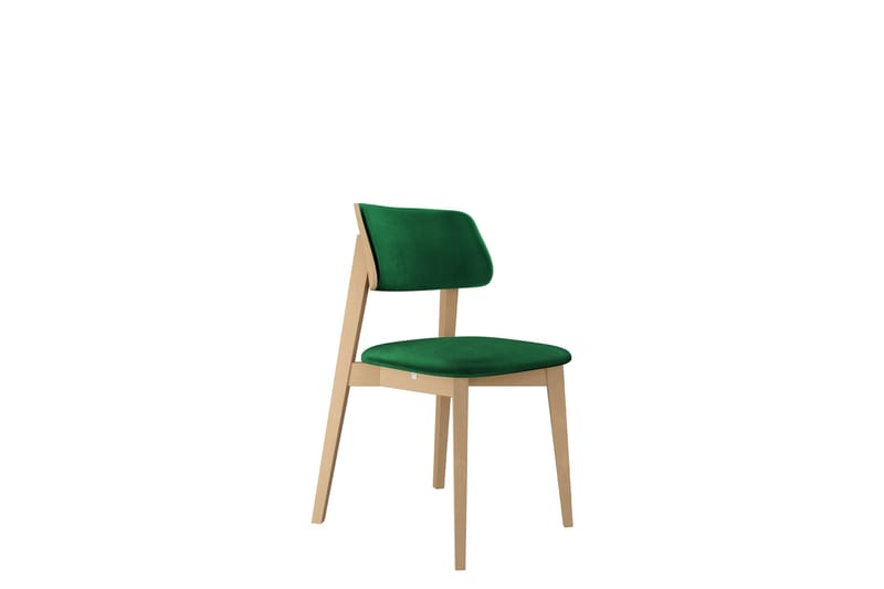 Ferrara Spisestol i Fløyel med Trestativ, Grønn|Beige