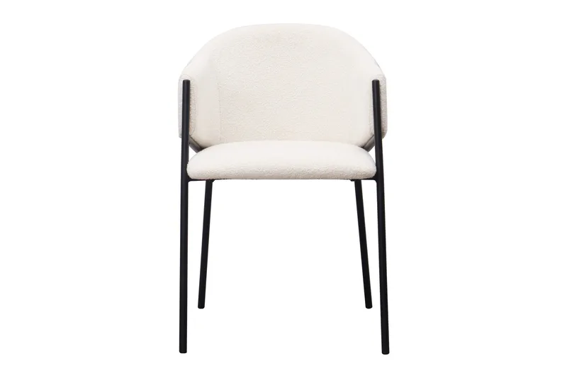 Filip Spisestol - Hvit Bouclé - Møbler - Stoler - Spisestuestoler & kjøkkenstoler