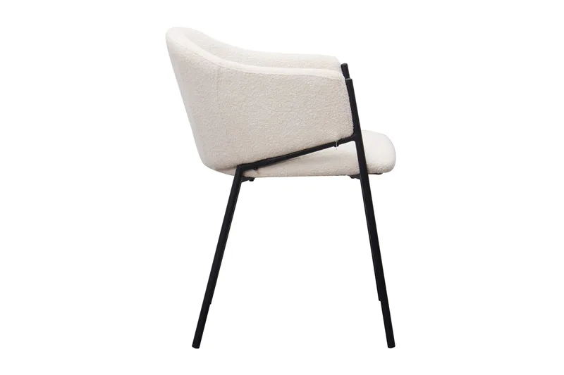 Filip Spisestol - Hvit Bouclé - Møbler - Stoler - Spisestuestoler & kjøkkenstoler