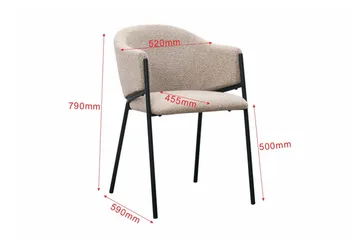 Filip Spisestol - Taupe Bouclé - Møbler - Stoler - Spisestuestoler & kjøkkenstoler