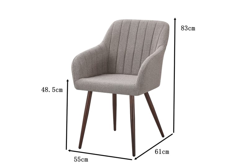 Filippa spisestol - Grå - Møbler - Stoler - Spisestuestoler & kjøkkenstoler