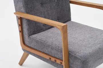 Finegard Lenestol - Grå - Møbler - Stoler - Lenestoler