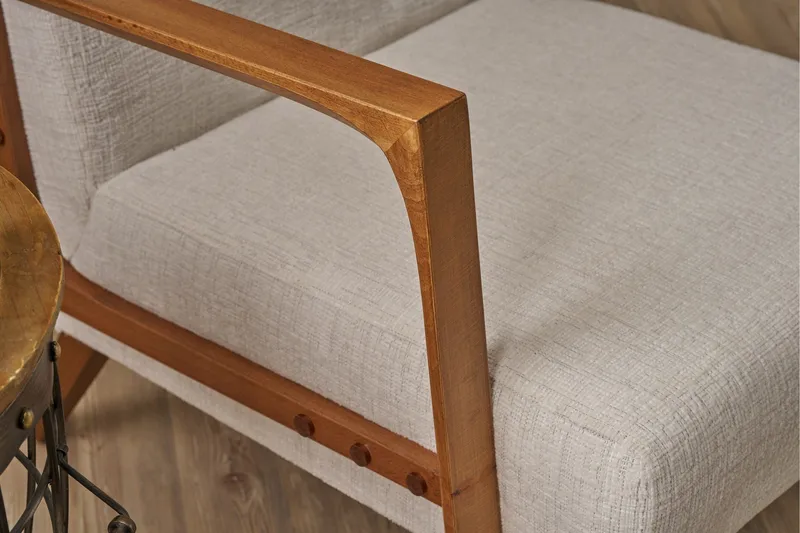 Finegard Lenestol - Krem - Møbler - Stoler - Lenestoler