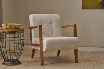 Finegard Lenestol - Krem - Møbler - Stoler - Lenestoler