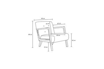 Finegard Lenestol - Krem - Møbler - Stoler - Lenestoler