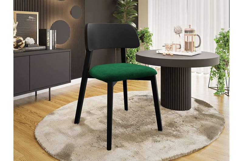 Flannery Spisestol - Grønn/Svart - Møbler - Stoler - Spisestuestoler & kjøkkenstoler
