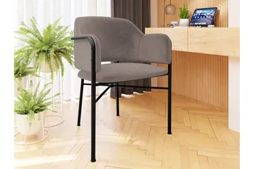 Floden Armlenestol - Grå/Svart - Møbler - Stoler - Spisestuestoler & kjøkkenstoler