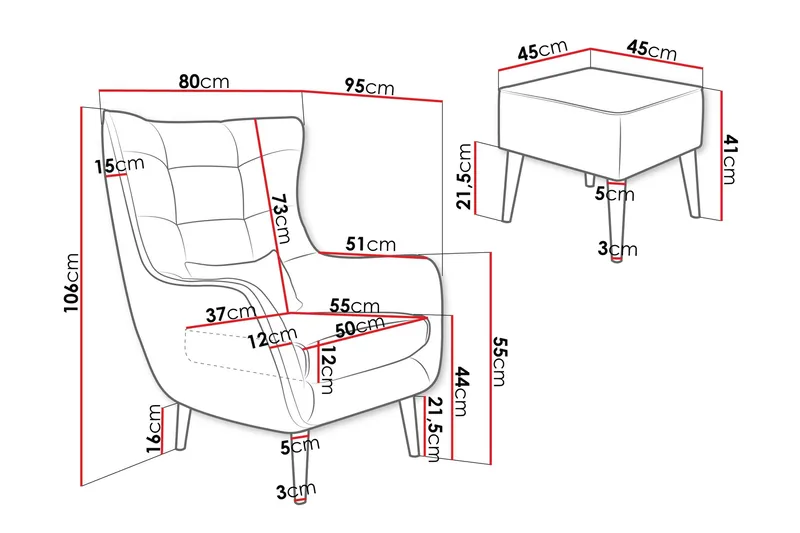 Gabi Lenestol - Beige - Møbler - Stoler - Lenestoler
