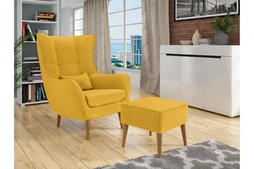 Gabi Lenestol - Gul - Møbler - Stoler - Lenestoler