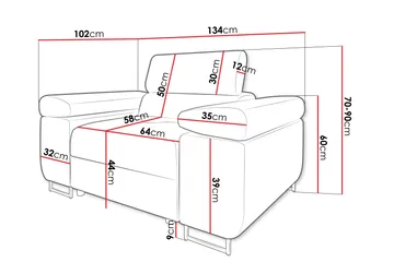 Gabina Lenestol - Rosa - Møbler - Stoler - Lenestoler
