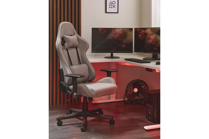 Gamingstol Warrior Beige/svart - Beige/svart - Møbler - Stoler - Gamingstol