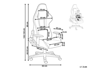 Gamingstol Warrior Grønn/svart - Grønn/svart - Møbler - Stoler - Gamingstol