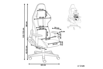 Gamingstol Warrior Grønn/svart - Grønn/svart - Møbler - Stoler - Gamingstol