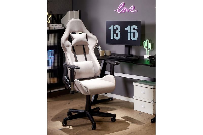Gamingstol Warrior Lysgråsvart - Lysgråsvart - Møbler - Stoler - Gamingstol