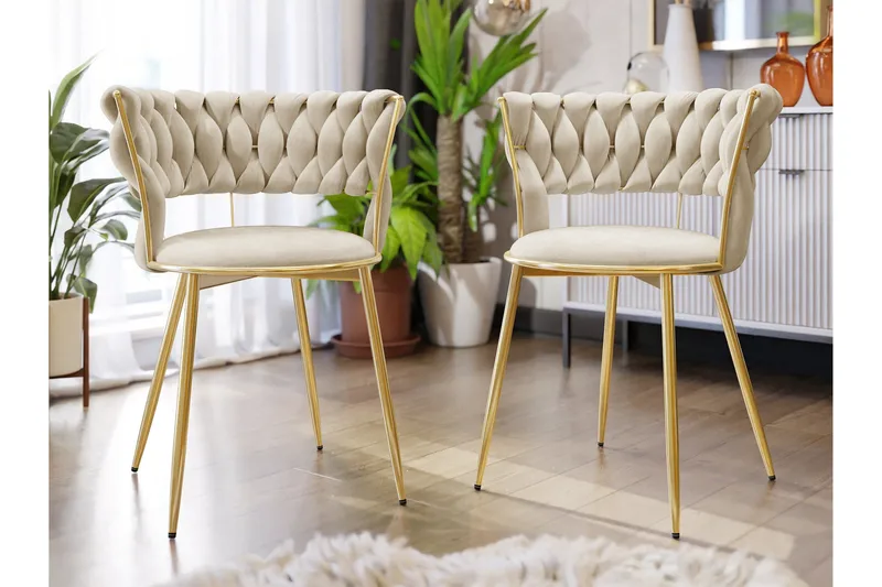 Garrick Armstol - Beige - Møbler - Stoler - Spisestuestoler & kjøkkenstoler