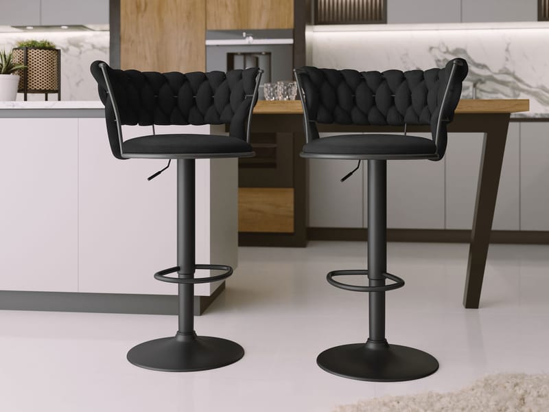 Garrick Barstol 76 cm 2-pakning - Svart - Møbler - Stoler - Barstol