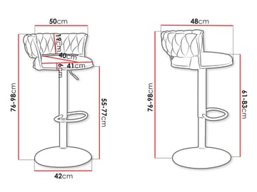 Garrick Barstol 76 cm 2-pakning - Svart - Møbler - Stoler - Barstol