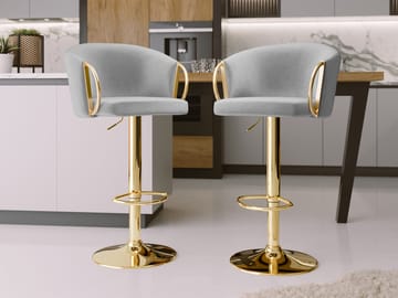 Garrick Barstol 84 cm 2-pakning - Grå - Møbler - Stoler - Barstol