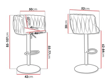 Garrick Barstol 85 cm 2-pakning - Svart - Møbler - Stoler - Barstol