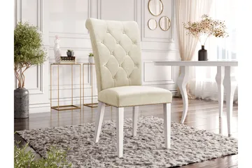 Garvin Spisestol - Beige/Hvit - Møbler - Stoler - Spisestuestoler & kjøkkenstoler