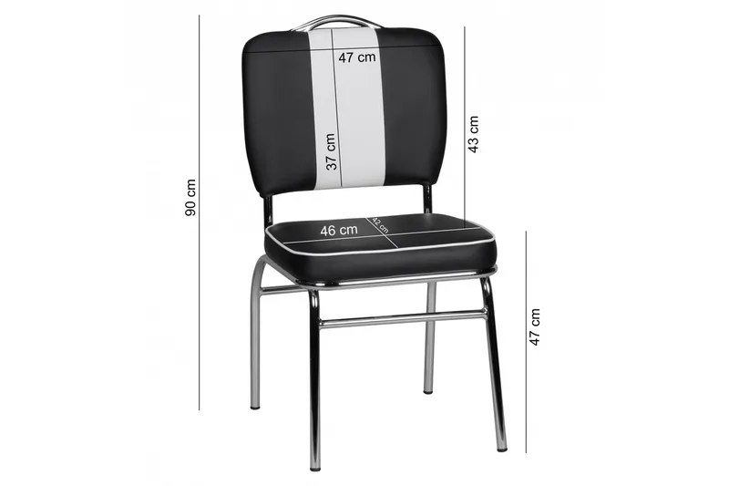 Gomti Krakk - Svart/Hvit - Møbler - Stoler - Spisestuestoler & kjøkkenstoler