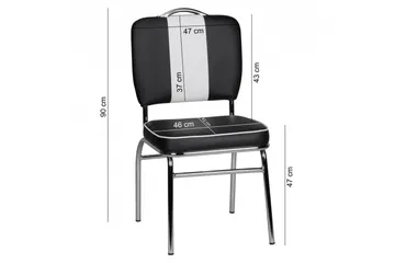 Gomti Krakk - Svart/Hvit - Møbler - Stoler - Spisestuestoler & kjøkkenstoler