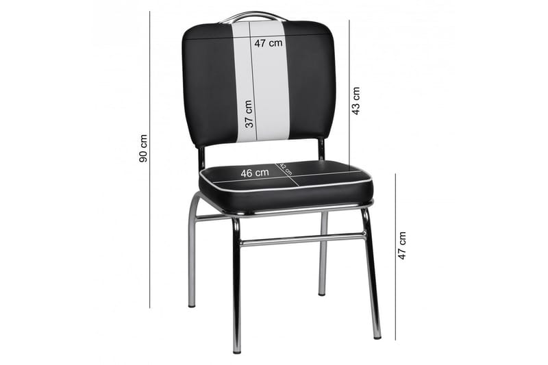 Gomti Krakk - Svart/Hvit - Møbler - Stoler - Spisestuestoler & kjøkkenstoler