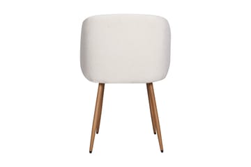 Greya Spisestol med armlener - Hvit Bouclé / Metallben Brun - Møbler - Stoler - Karmstol