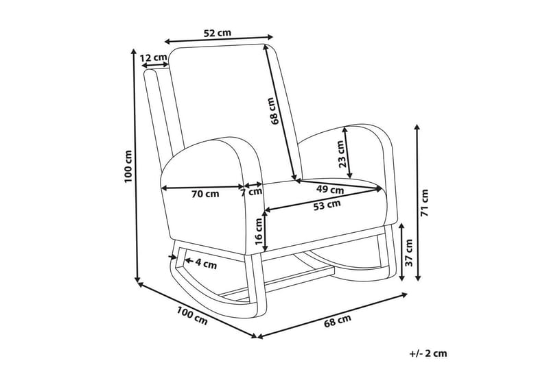 Gyngestol Alsta - Hvit, brun - Møbler - Stoler - Lenestoler