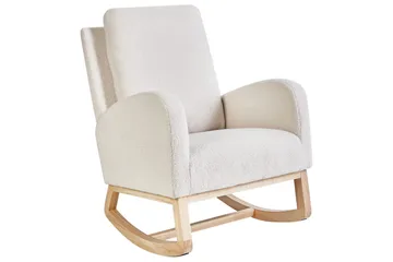 Gyngestol Alsta - Hvit, brun - Møbler - Stoler - Lenestoler