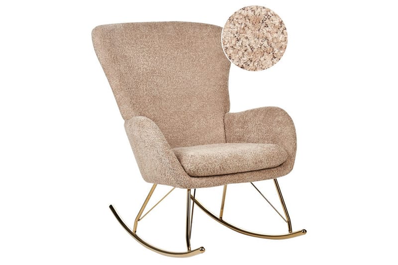 Gyngestol Anaset - Beige, gull - Møbler - Stoler - Lenestoler