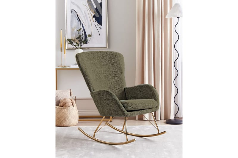 Gyngestol Anaset - Grønn, gull, Grønt, gull - Møbler - Stoler - Lenestoler