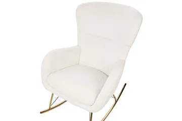 Gyngestol Anaset - Hvit, gull - Møbler - Stoler - Lenestoler