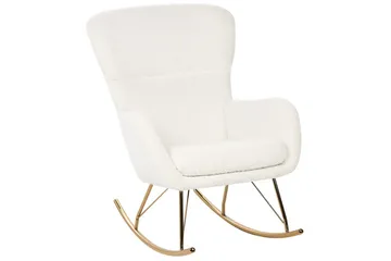 Gyngestol Anaset - Hvit, gull - Møbler - Stoler - Lenestoler